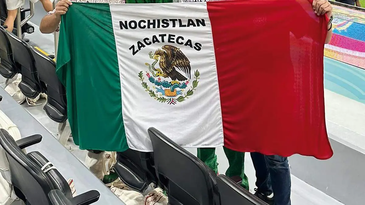 Bandera con la leyenda Nochistlán, Zacatecas